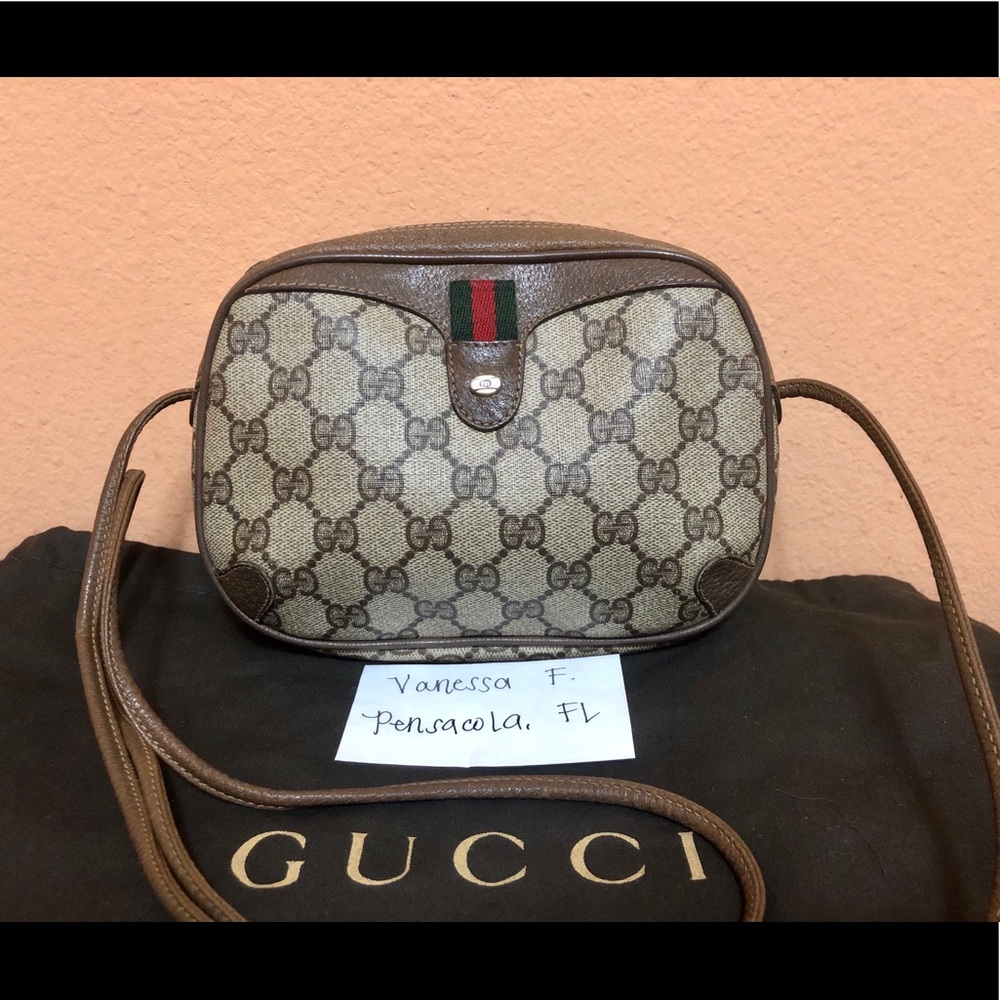 Auth. vintage Gucci sherry line small crossbody